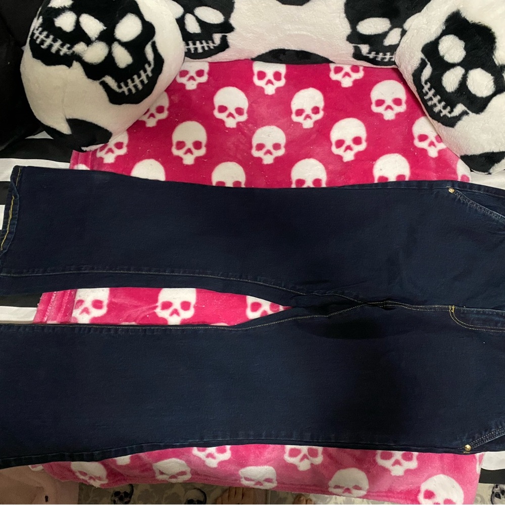 Michael Kors Navy Bootcut Stretch Jeans